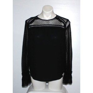 ANN TAYLOR LOFT Women's Black Blouse Top Size XXS